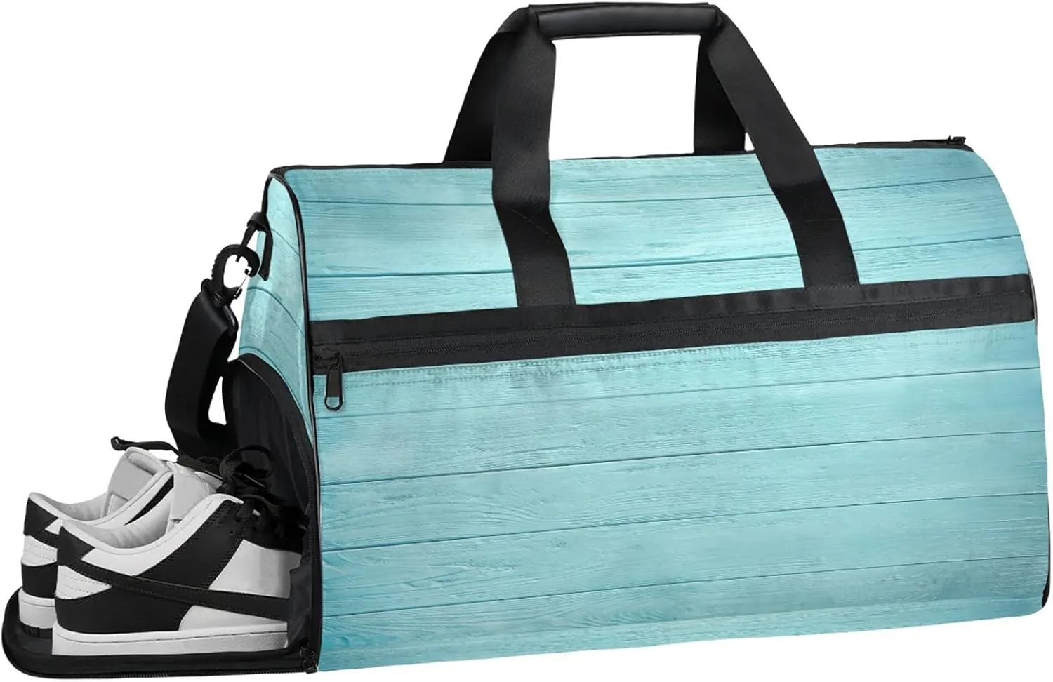 Gym Bag for Women Men Wood Texture Summer Beach Travel Duffle Bag with Shoe Compartment Waterproof Sports Tote Bags Large Overnight Weekender Bags for Travel Swimming Gym Yoga Dance