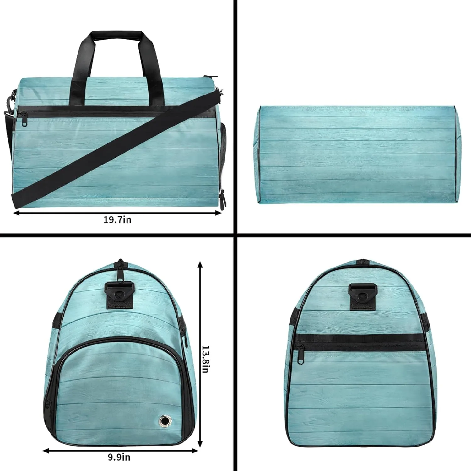 Gym Bag for Women Men Wood Texture Summer Beach Travel Duffle Bag with Shoe Compartment Waterproof Sports Tote Bags Large Overnight Weekender Bags for Travel Swimming Gym Yoga Dance