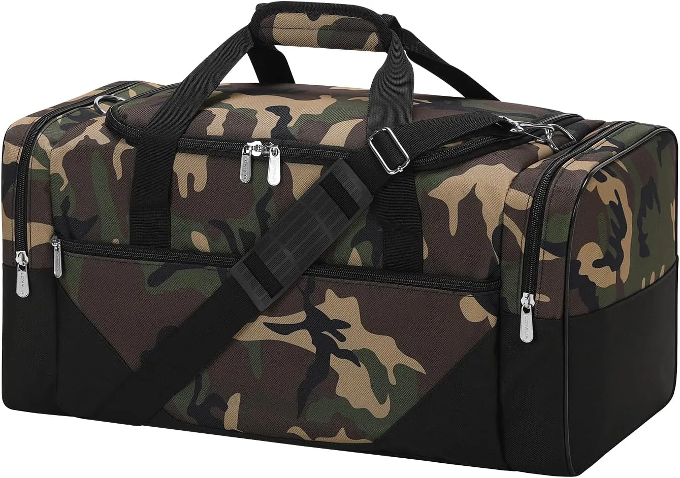 Gym Bag Sport Duffle Bag for Men - 21 in Weekender Travel Bag with Trolley Sleeve (Camo)