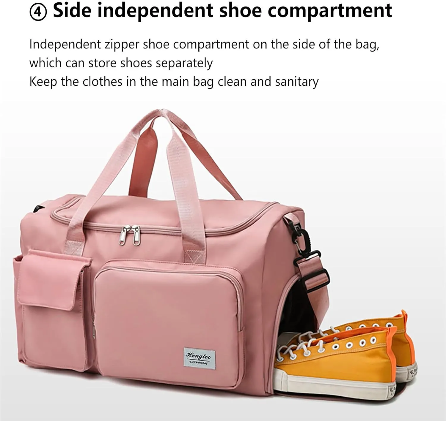 Gym Bag with Shoes Compartment,28L Duffel Bag Men,Reusable Overnight Bag for Workout Yoga Sports Travel