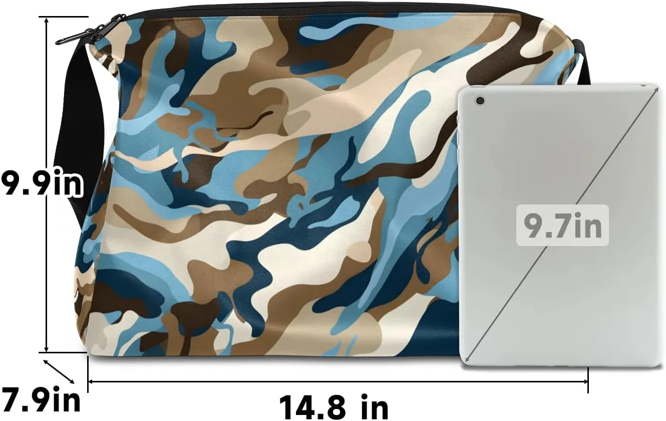 Gym Bags for Men 14.8 Inch Lightweight Carry On Bags for Airplanes Waterproof Duffle Bag for Travel, Abstract Camouflage Print