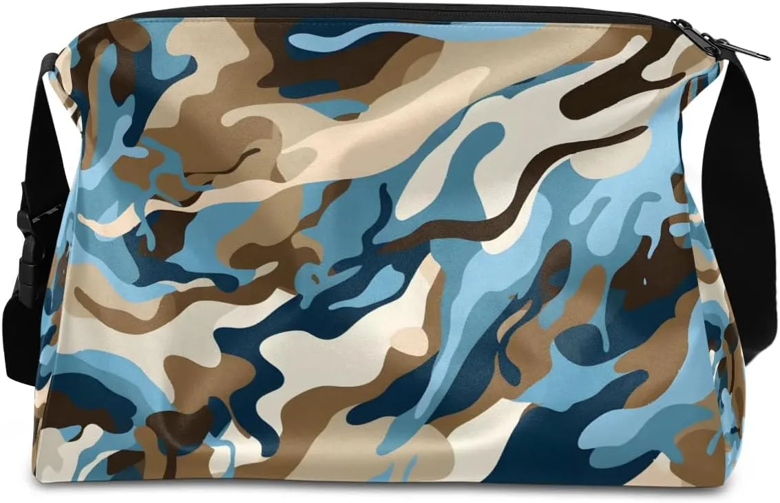 Gym Bags for Men 14.8 Inch Lightweight Carry On Bags for Airplanes Waterproof Duffle Bag for Travel, Abstract Camouflage Print
