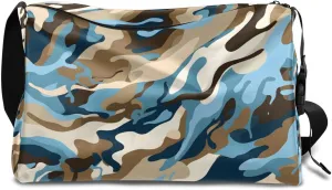 Gym Bags for Men 14.8 Inch Lightweight Carry On Bags for Airplanes Waterproof Duffle Bag for Travel, Abstract Camouflage Print
