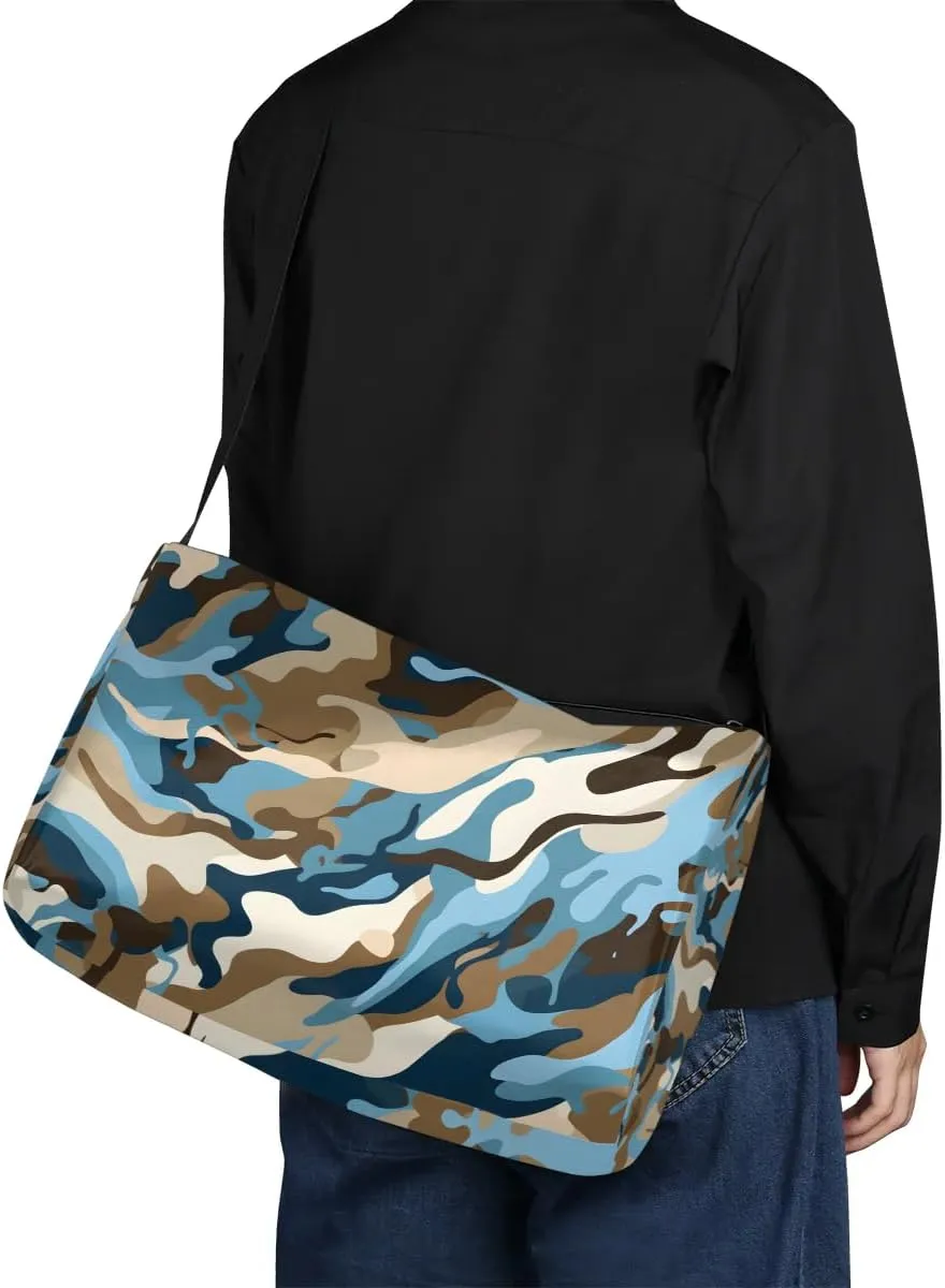 Gym Bags for Men 14.8 Inch Lightweight Carry On Bags for Airplanes Waterproof Duffle Bag for Travel, Abstract Camouflage Print