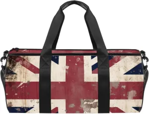 Gym Bags for Women,Duffle Bag for Travel,Vintage Britain Flag,Gym Bag for Men