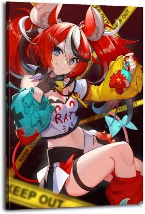 Hakos Baelz 2 Poster Cover Posters for Bedroom Wall Art Canvas 20x30inch(50x75cm) Frame-hakos Baelz 2