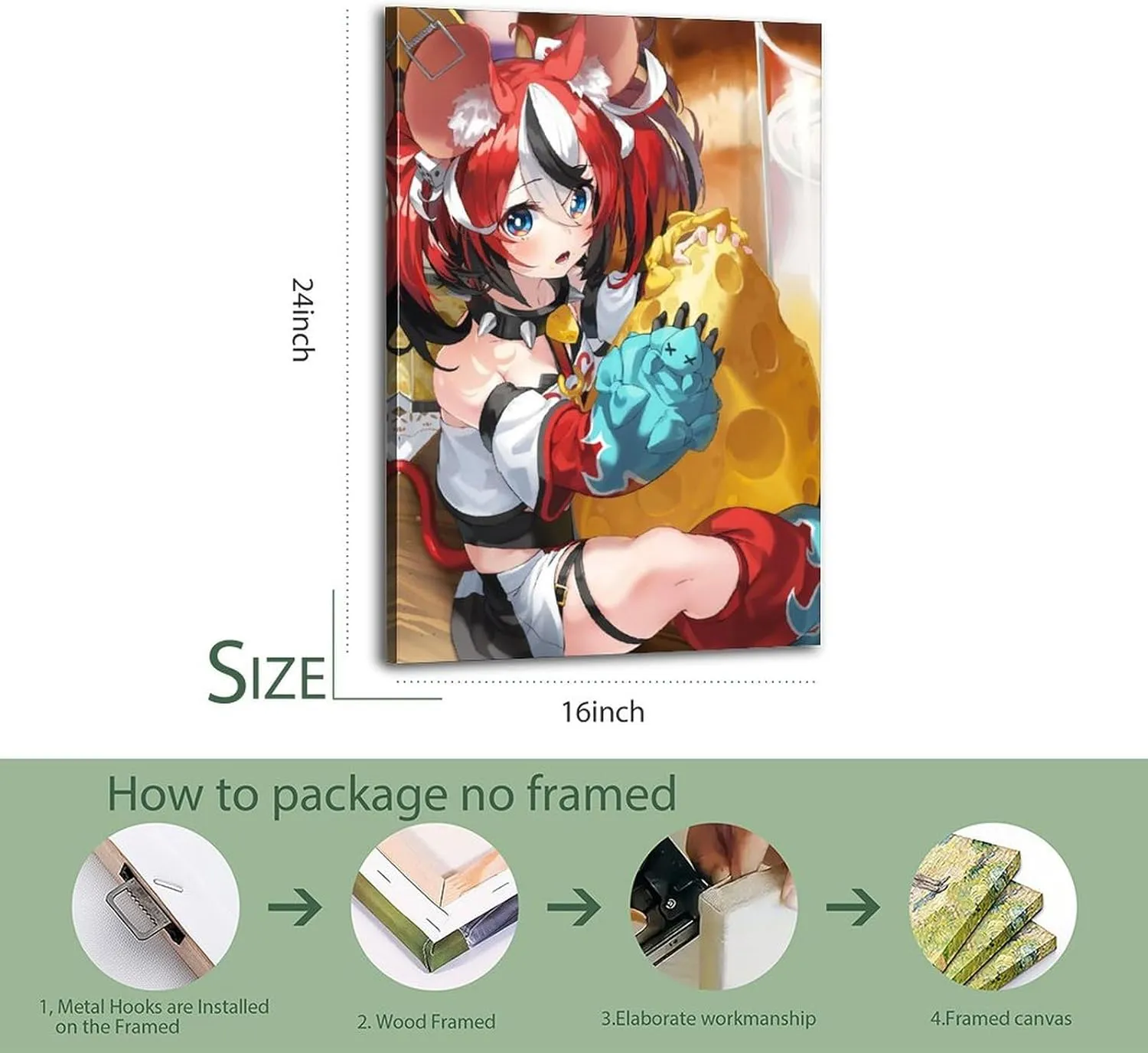 Hakos Baelz 3 Poster Cover Posters for Bedroom Wall Art Canvas 20x30inch(50x75cm) Frame-hakos Baelz 3