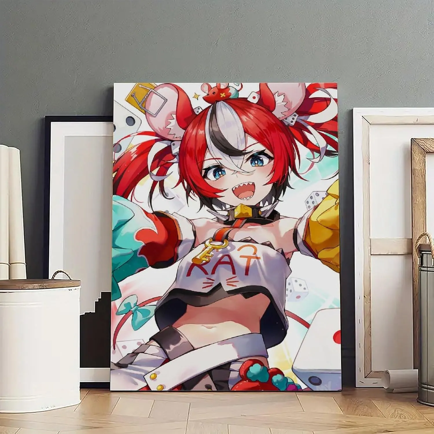 Hakos Baelz 5 Poster Cover Posters for Bedroom Wall Art Canvas 20x30inch(50x75cm) Frame-hakos Baelz 5