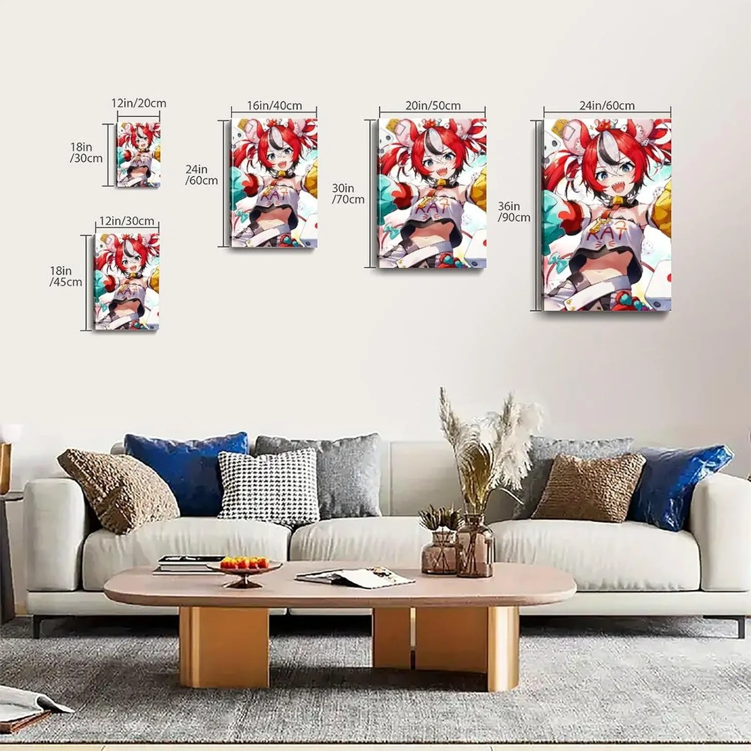 Hakos Baelz 5 Poster Cover Posters for Bedroom Wall Art Canvas 20x30inch(50x75cm) Frame-hakos Baelz 5