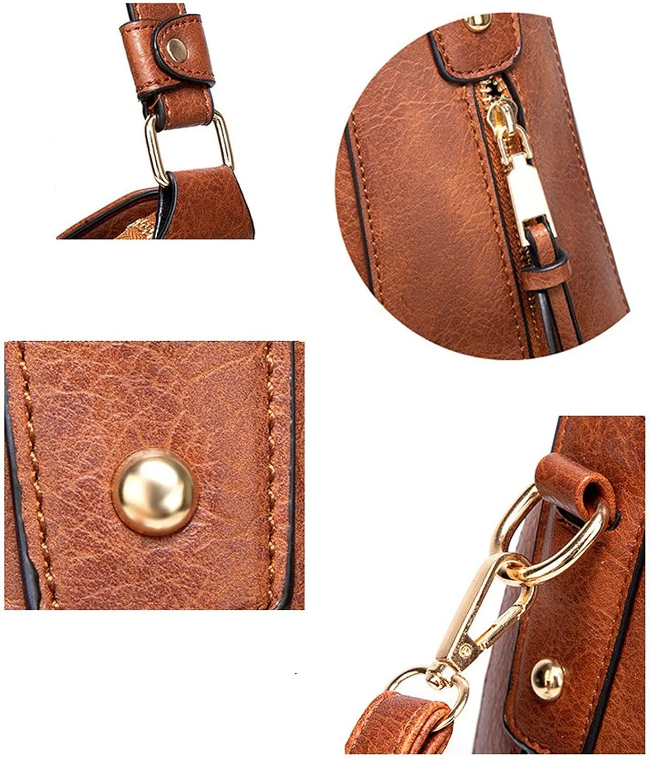 Handbags Shoulder Bags Women Handbag PU Leather Women Shoulder Bags Women Messenger Bag Ladies Casual Bags (Black)