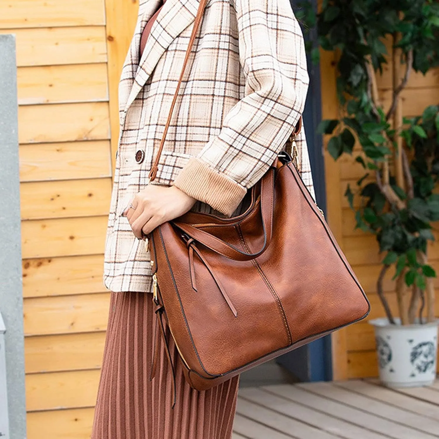 Handbags Shoulder Bags Women Handbag PU Leather Women Shoulder Bags Women Messenger Bag Ladies Casual Bags (Black)