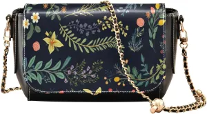 Handmade Christmas Art Zipper Leather Bag, Cross Body Leather Bags for Women