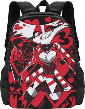 Hazbin Comedy Hotel Laptop Backpack Sport Bags Work Rucksack Modern Travel Bags Unisex Adult Casual Daypack for Indoor Notebook Bag