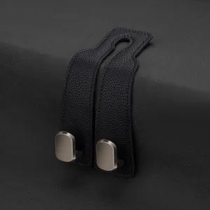 Headrest Hooks Car for Fiat Pulse 2021 2022 2023 2024, Back Seat Headrest Hooks Leather Storage Organizer Interior Car Accessorie,2pcs Black
