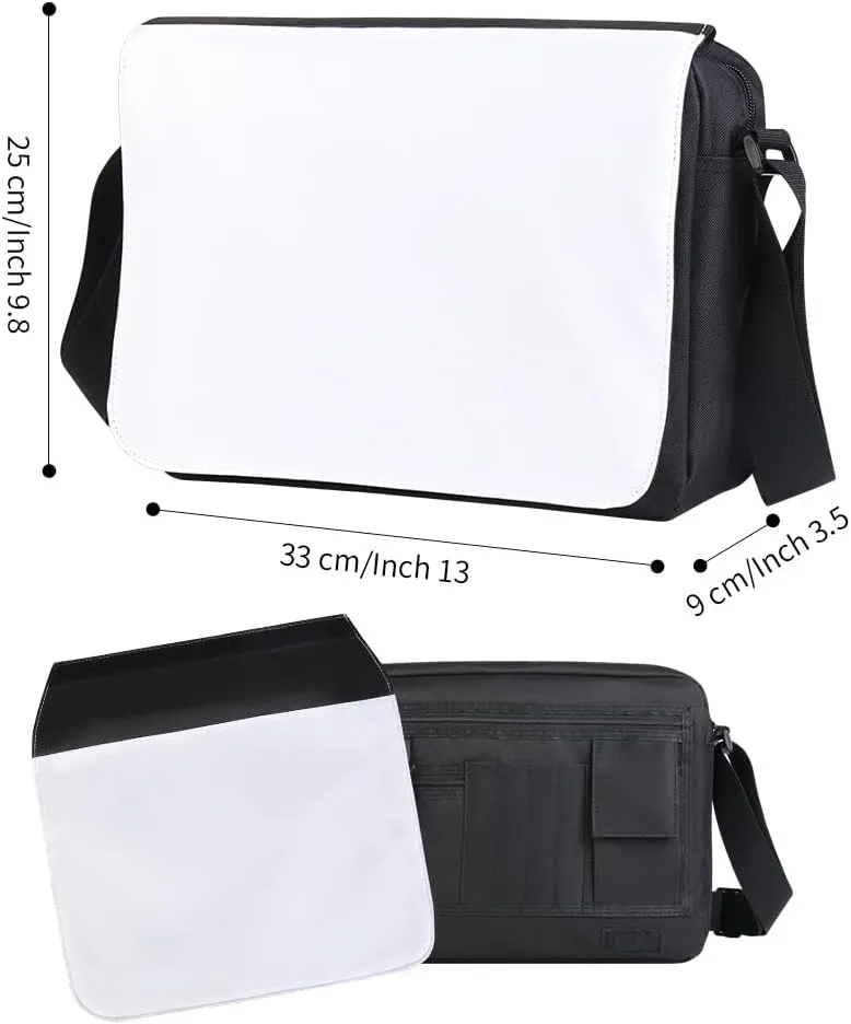 Heat Transfer Ready Blank Crossbody Bag DIY Customizable Messenger Bag Purse Women Men Student School Sublimation Craft