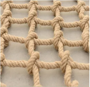 Heavy Duty Hemp Rope Climbing Net for Indoor and Outdoor Use Giant Mesh Cargo Net for Garden Decor Durable Jute Netting for Climbing Activities