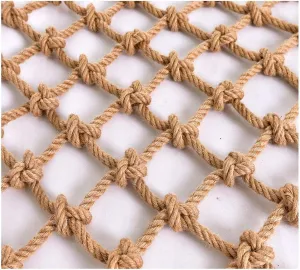 Hemp Rope Net Cargo Net Heavy Duty Climbing Net Outdoor Playground Fence Children Swing Climbing Rope Netting Safety Net Cargo Net Dia 4mm (Color : 4mm, Size : 1x3m (3.28X9.84ft))