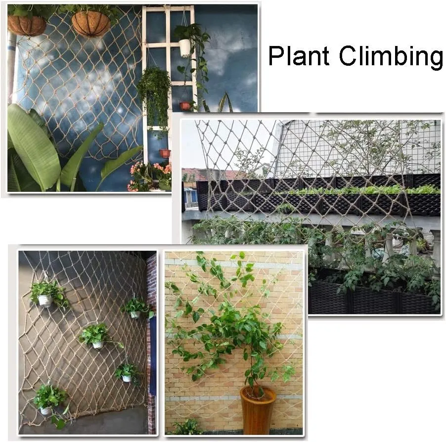 Hemp Rope Net Cargo Net Heavy Duty Climbing Net Outdoor Playground Fence Children Swing Climbing Rope Netting Safety Net Cargo Net Dia 4mm (Color : 4mm, Size : 1x3m (3.28X9.84ft))