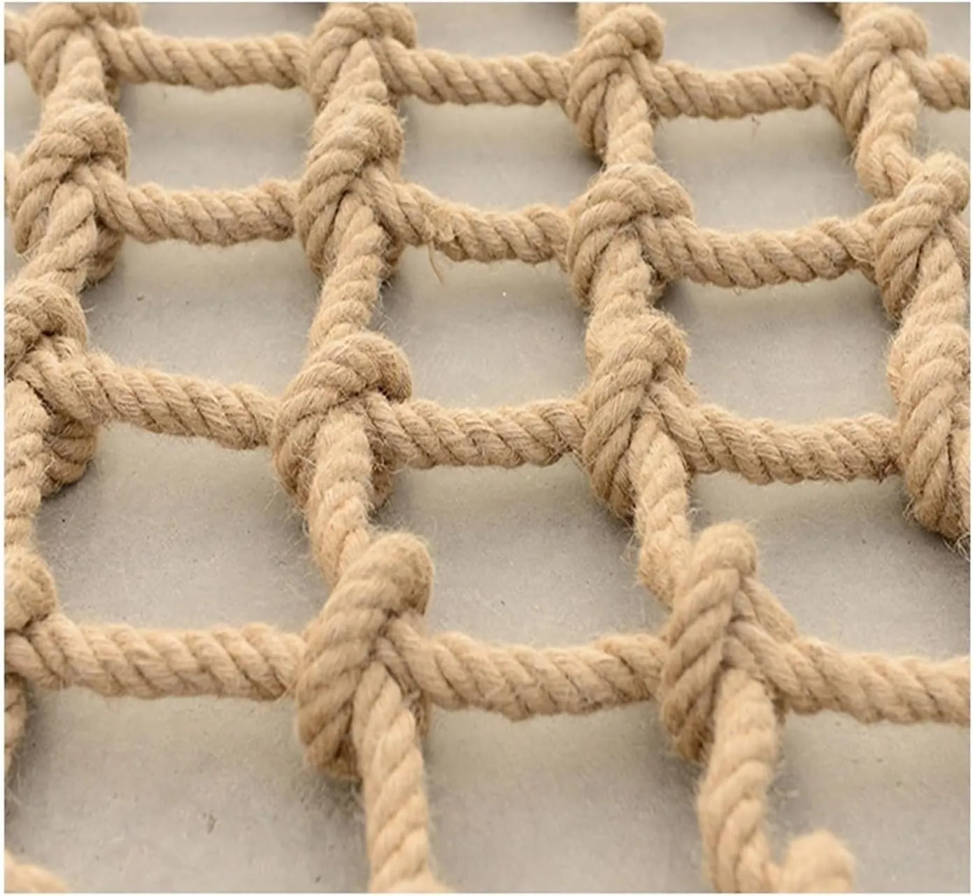 Hemp Rope net Dia 16mm Mesh 20cm- Safety Net Child Safety Net Heavy Duty Weave Hemp Rope Ceiling Net Stair Protection Climbing Net Rope Trailer Netting for Outdoor Patio Balcony (Color : Yellow, Siz