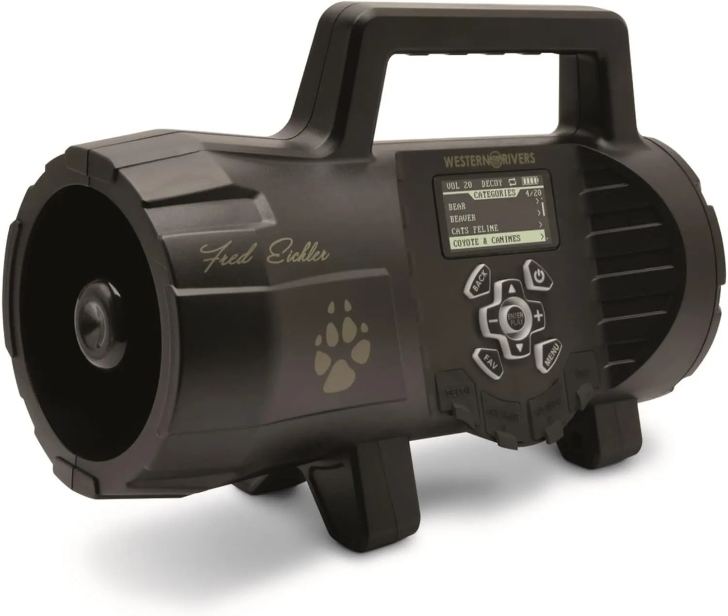 HME Western Rivers Fred Eichler Compact Easy-to-Use Electronic Game Call for Hunting with Four-Channel Long-Range Remote