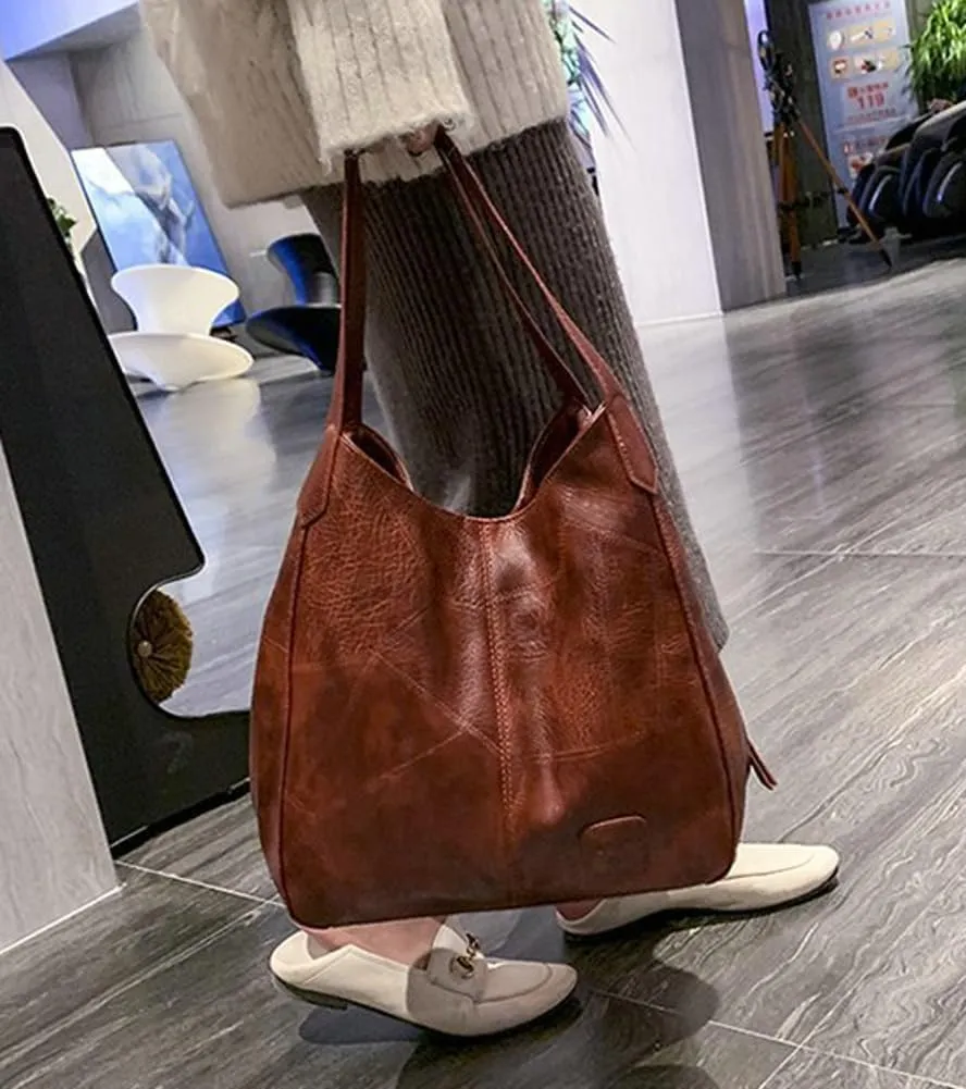 Hobo Bags for Women Soft Vegan Leather Shoulder Handbag Fashion Lightweight Tote Handbag and Purses
