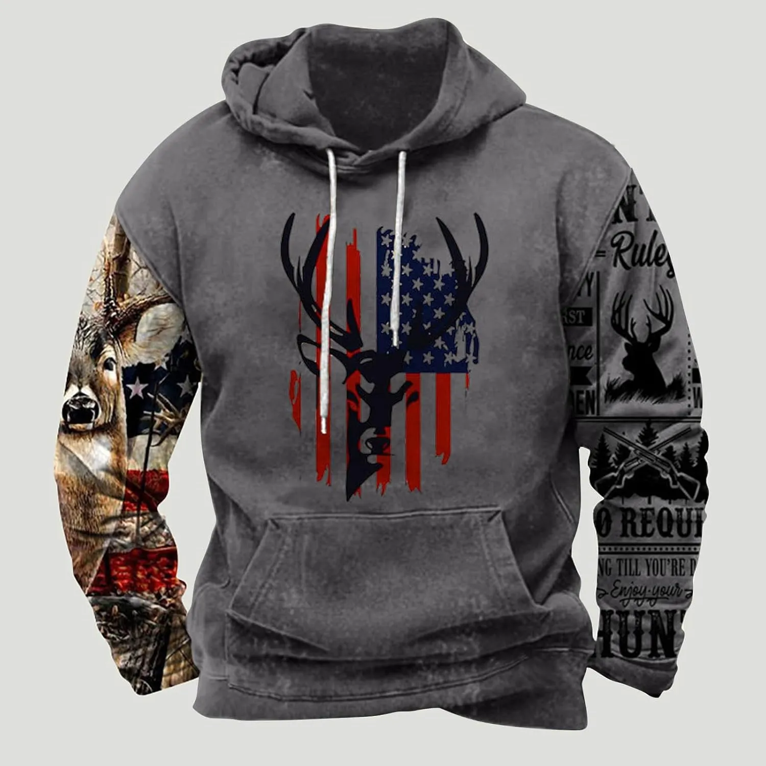 Hoodies for Men Pullover, Men's Workout Hoodie Lightweight Aztec Ethnic Hooded Sweatshirt Casual Ethnic Print Tee