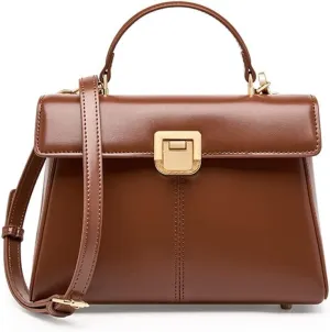 Horseshoe Buckle Work Commuting Leather Bag Texture Tote Sigle Shoulder Crossbody Bag Bag(D)
