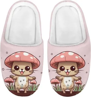 HUIACONG TPR Sole Boys Girls Indoor Outdoor Slippers Fuzzy Unisex House Shoes