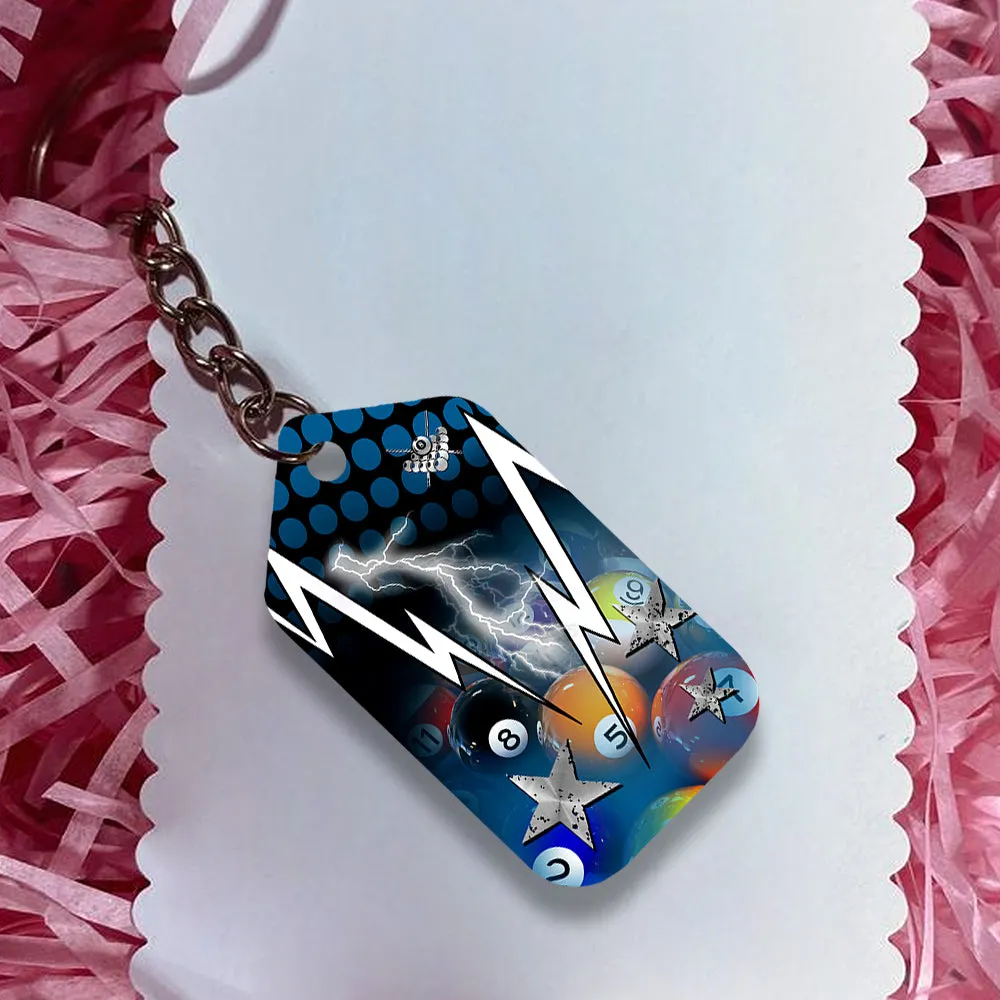 I Know I Play Like An Old Man Try To Keep Up Personalized Name Keychain For Billiard Player