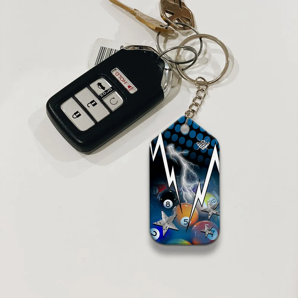 I Know I Play Like An Old Man Try To Keep Up Personalized Name Keychain For Billiard Player