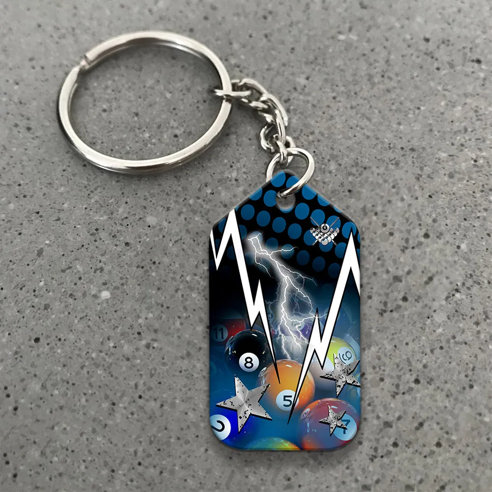 I Know I Play Like An Old Man Try To Keep Up Personalized Name Keychain For Billiard Player