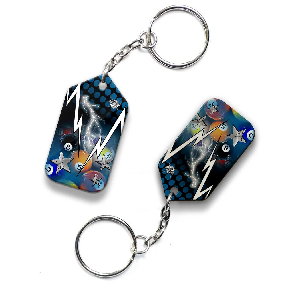 I Know I Play Like An Old Man Try To Keep Up Personalized Name Keychain For Billiard Player