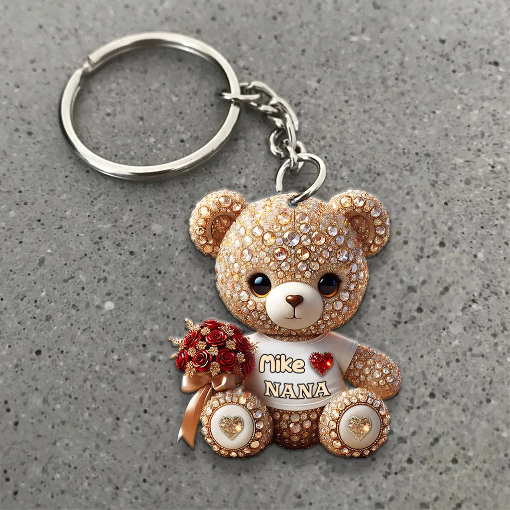 I Love You Mom - Personalized Mother Keychain