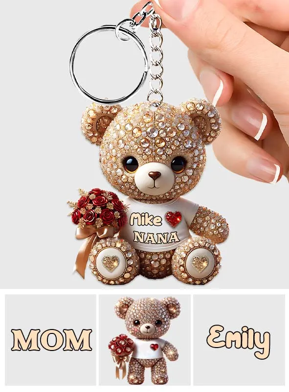 I Love You Mom - Personalized Mother Keychain