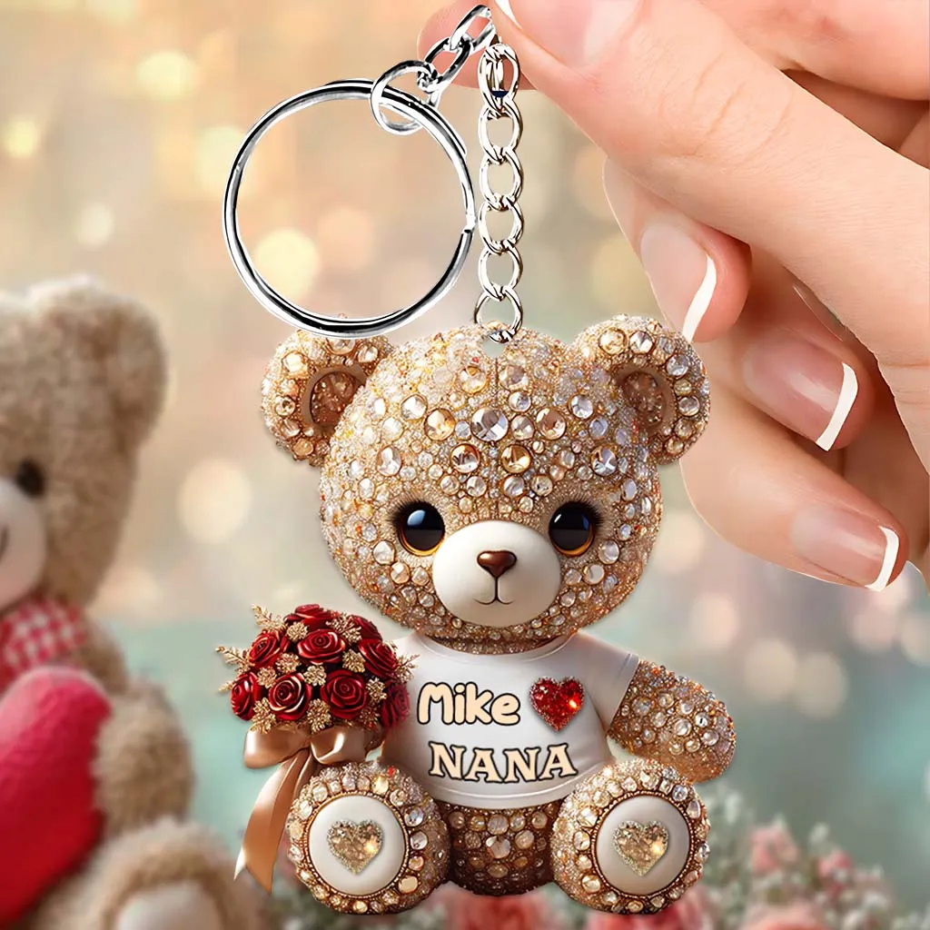 I Love You Mom - Personalized Mother Keychain