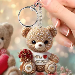 I Love You Mom - Personalized Mother Keychain