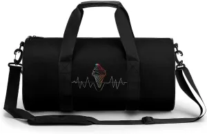Ice Cream Cone Heartbeat Gym Bag Lightweight Carry On Duffel Bag Athletic Sports Travel Bag Weekender Bag for Men Women