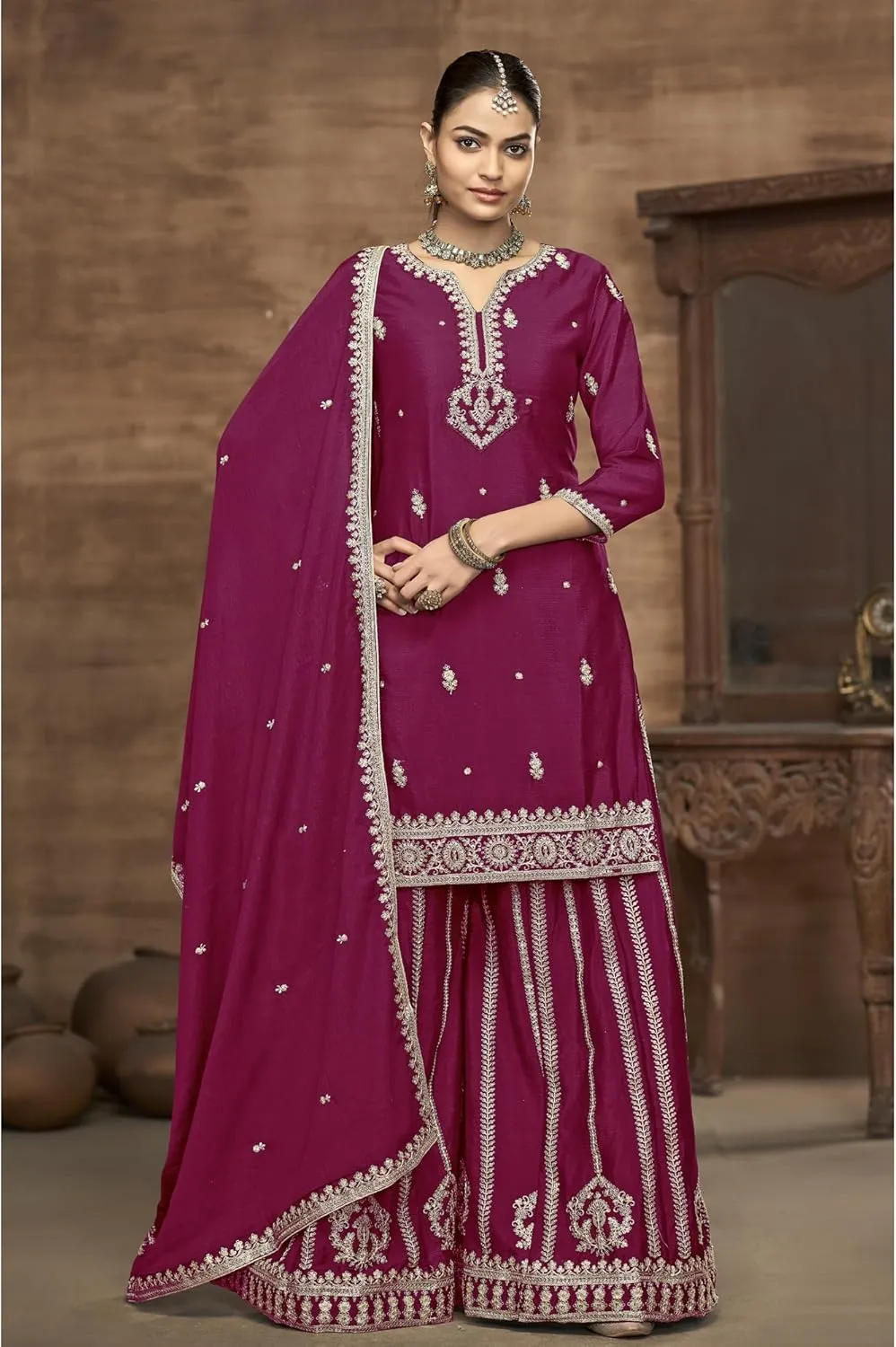 Indian Pakistani Ready to Wear Salwar Kameez Designer Dress Wedding Wear Plazo Suits