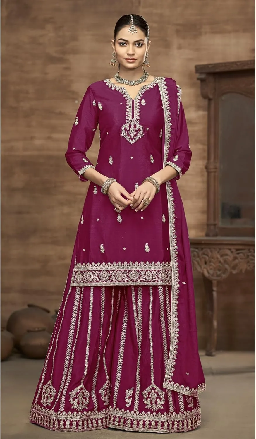 Indian Pakistani Ready to Wear Salwar Kameez Designer Dress Wedding Wear Plazo Suits