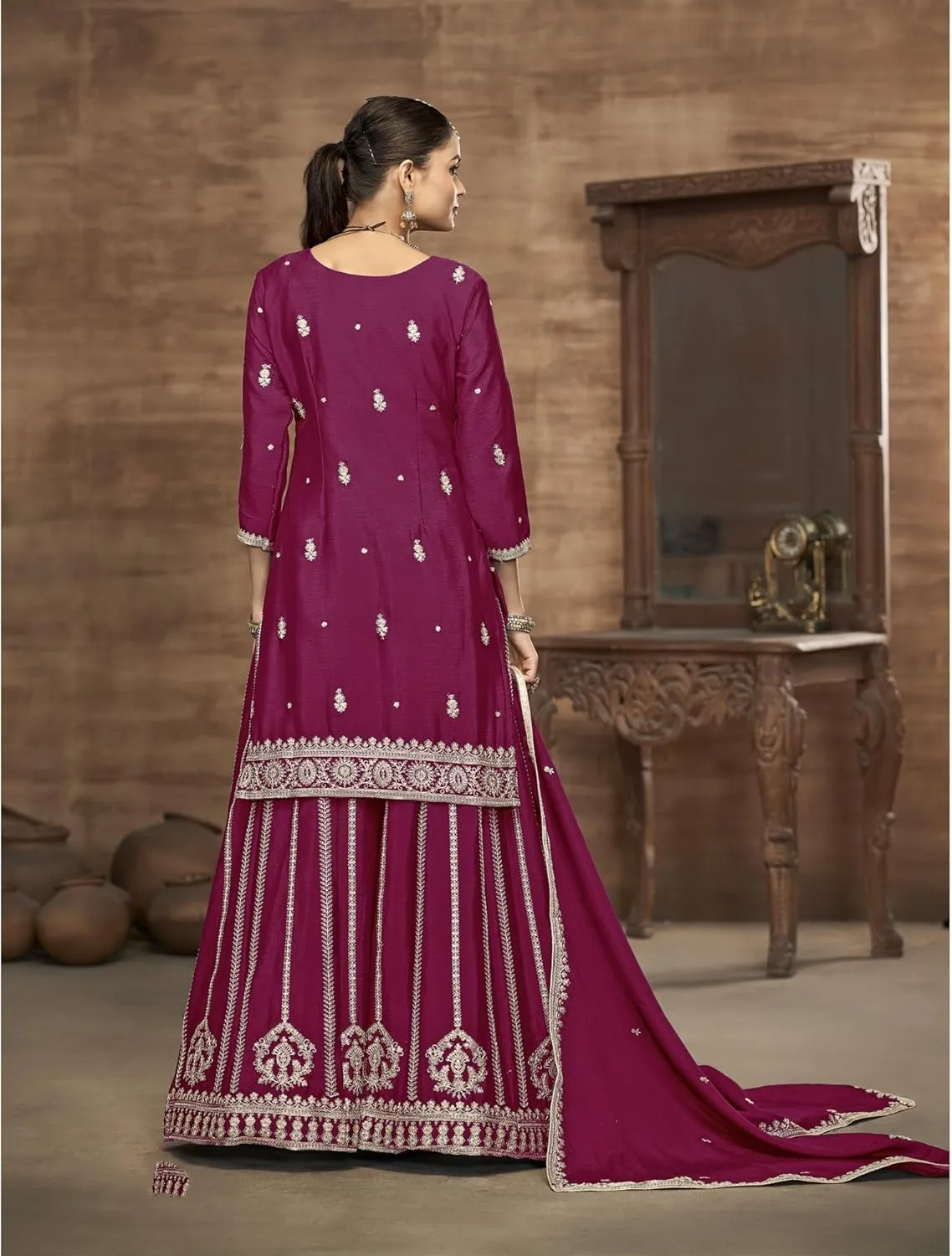 Indian Pakistani Ready to Wear Salwar Kameez Designer Dress Wedding Wear Plazo Suits