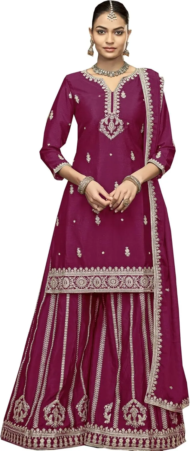 Indian Pakistani Ready to Wear Salwar Kameez Designer Dress Wedding Wear Plazo Suits