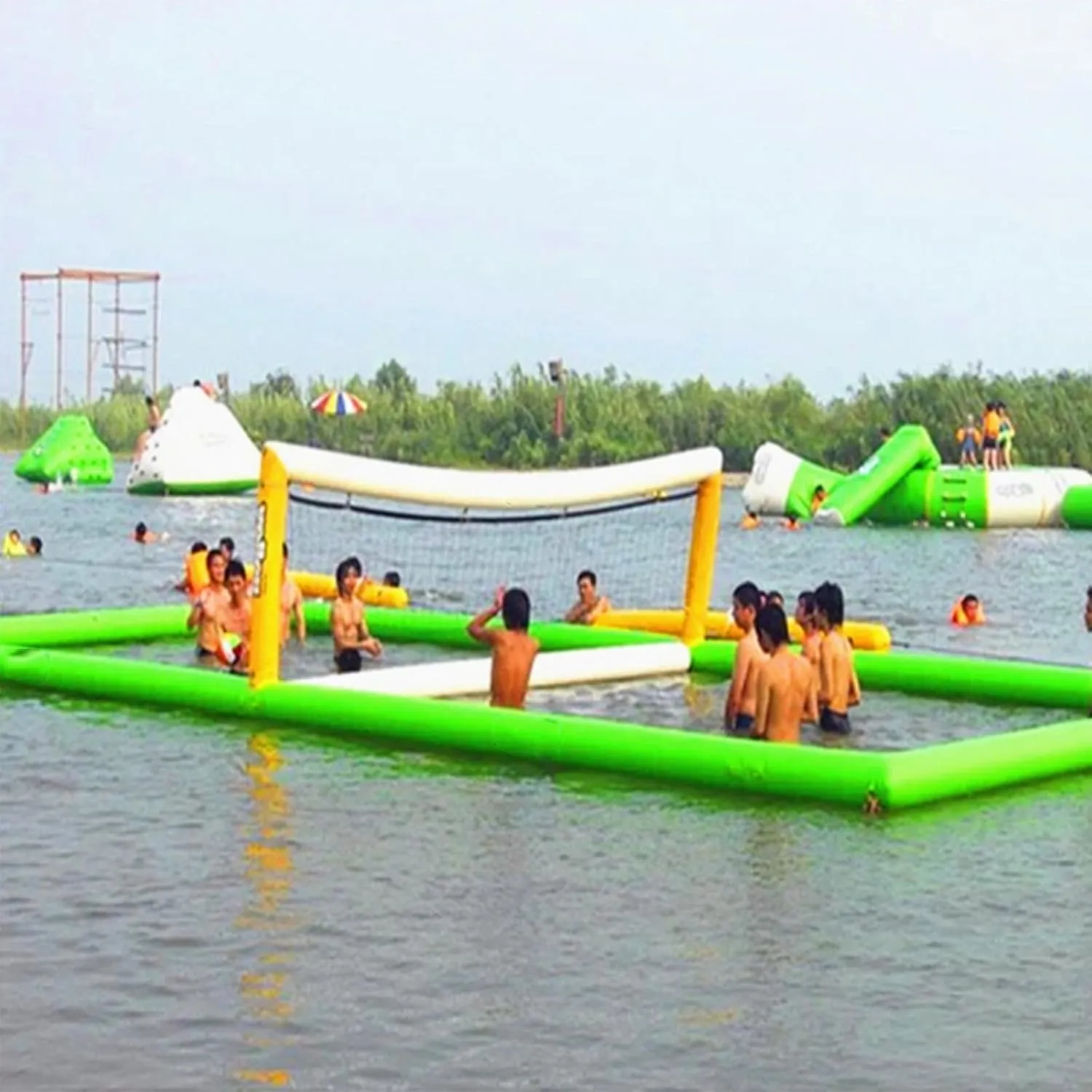 Inflatable Water Amusement Water Football Field, Water Basketball Court, Football Field Inflatable Water Amusement Equipment