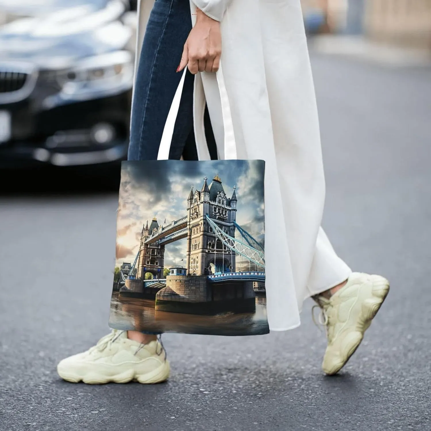 Ireland Sunset Seascape Reusable Canvas Shopping Bag-Multifunctional Tote Bag, Suitable For Shopping Daily Travel