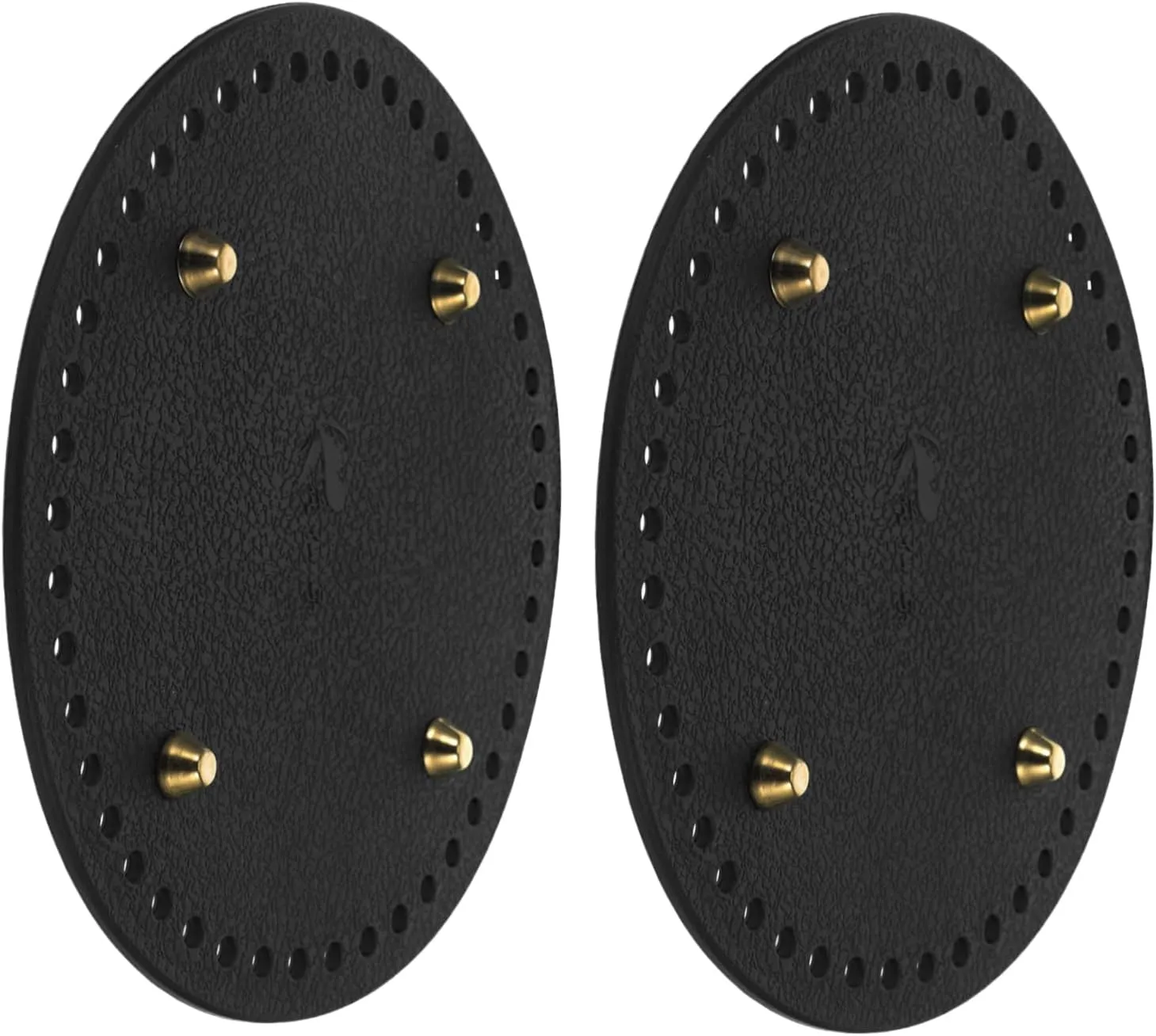 IWOWHERO 2pcs Faux Leather Bag Bottoms for DIY Purse Making Supplies Durable Pad with Holes Nails for Crochet Bags Tote Shoulder Backpack and More