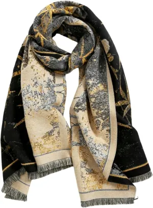 Jeelow Womens Pashmina Shawl Wrap Scarf - Elegant Dressy Evening Poncho Cape for Formal and Wedding Outfits