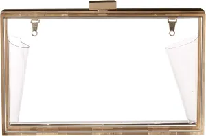 Jessica McClintock Women's Lucinda Lucite Clutch w/Pouch