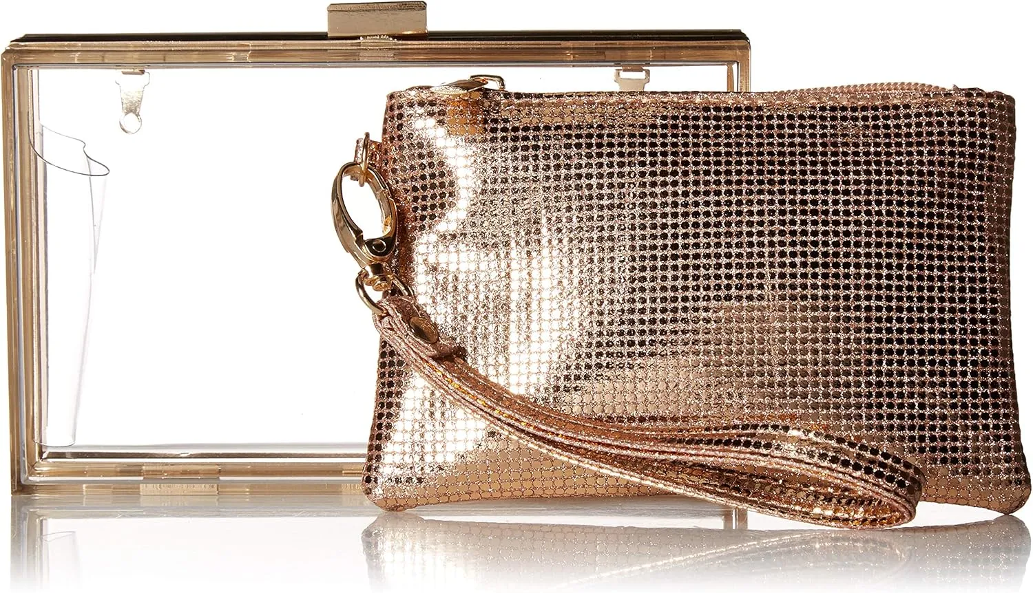 Jessica McClintock Women's Lucinda Lucite Clutch w/Pouch