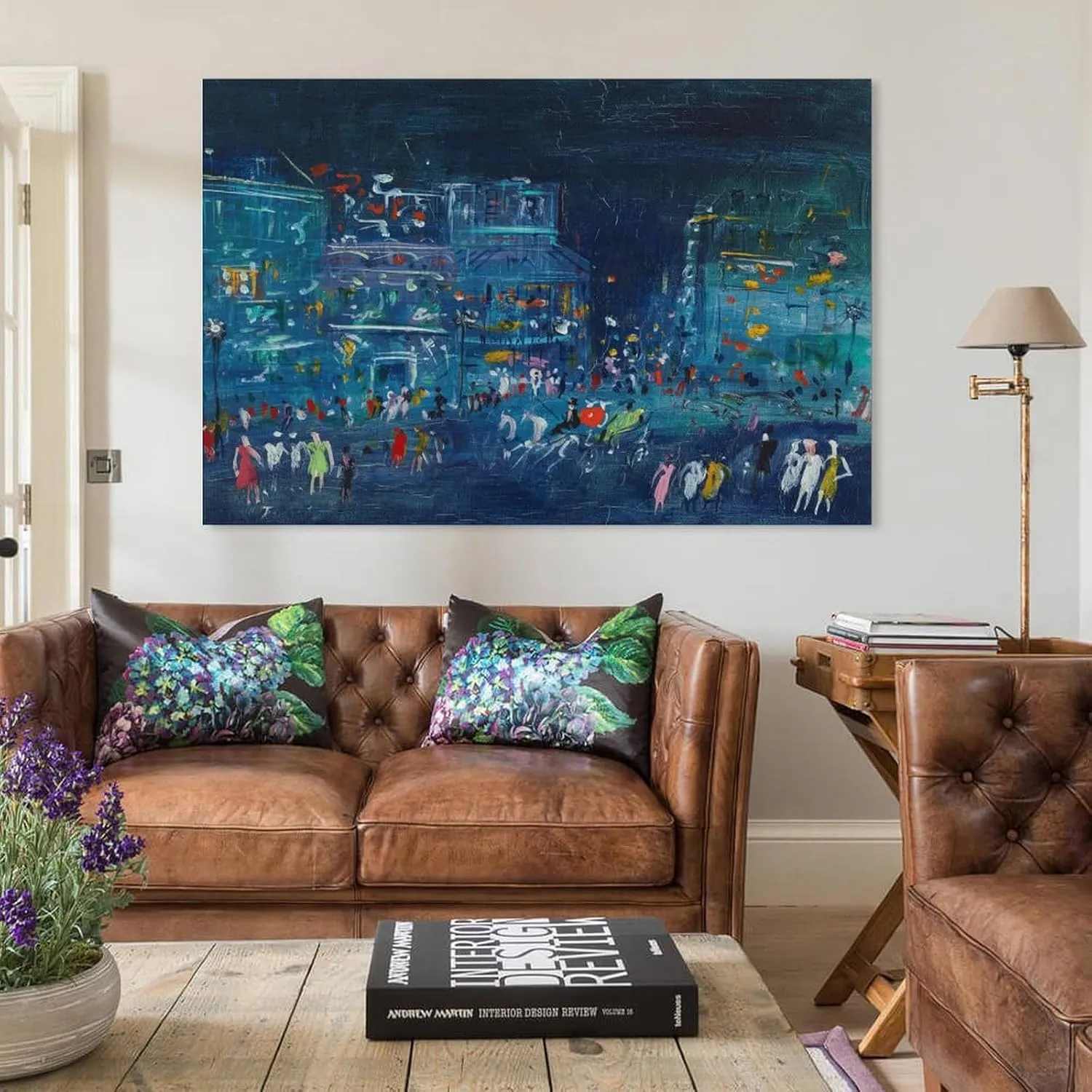 JIANPIN JEAN DUFY Paris Pigalle, La Nuit Canvas Famous Paintings, Wall Art Posters, Decorative Hanging Pictures Picture Print Wall Art Poster Painting Canvas Posters Artworks Gift Idea Room Aesthetic