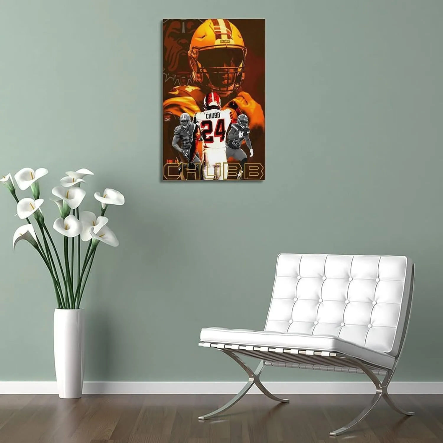 JJoias Nick Chubb Posters Artworks Canvas Room Aesthetic Wall Art Prints Home Modern Decor Gifts 16x24inch(40x60cm)