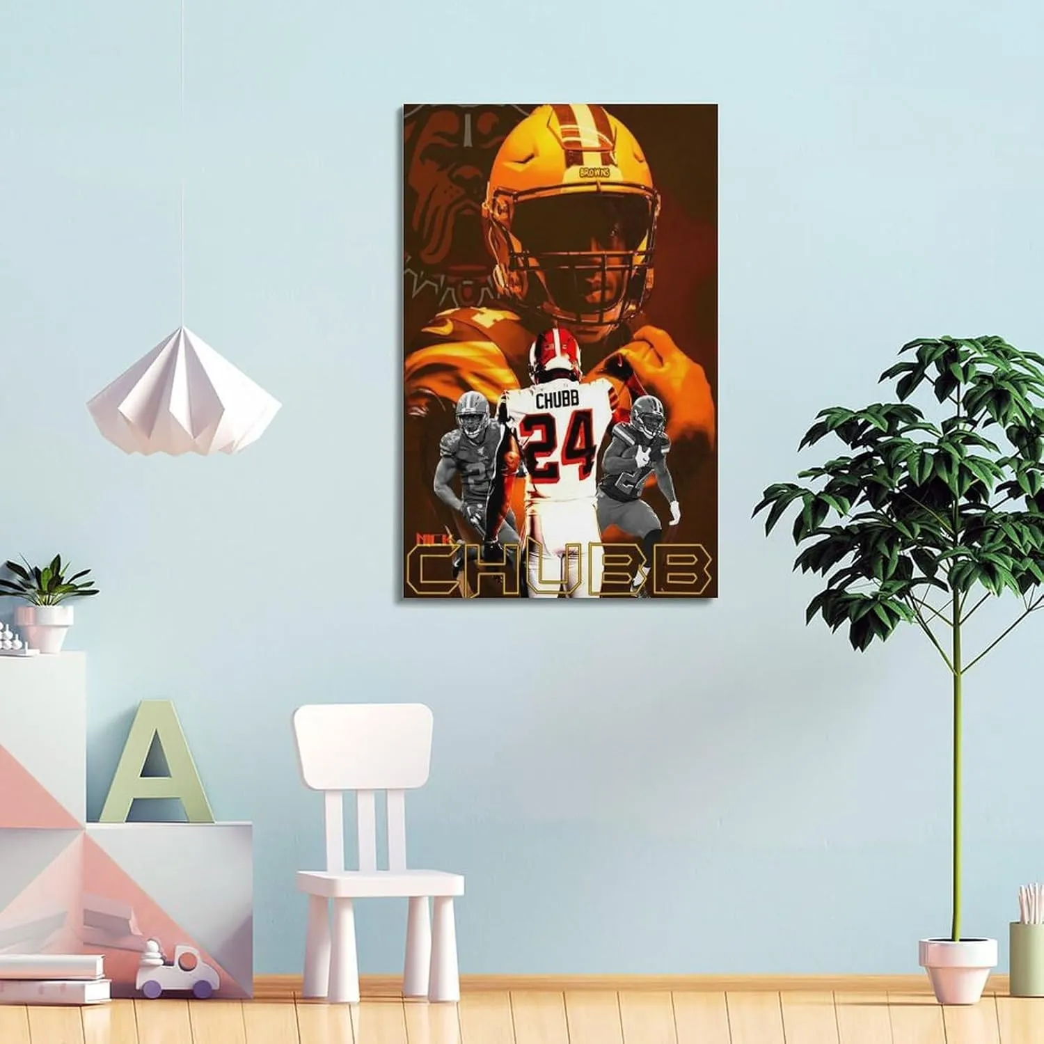 JJoias Nick Chubb Posters Artworks Canvas Room Aesthetic Wall Art Prints Home Modern Decor Gifts 16x24inch(40x60cm)